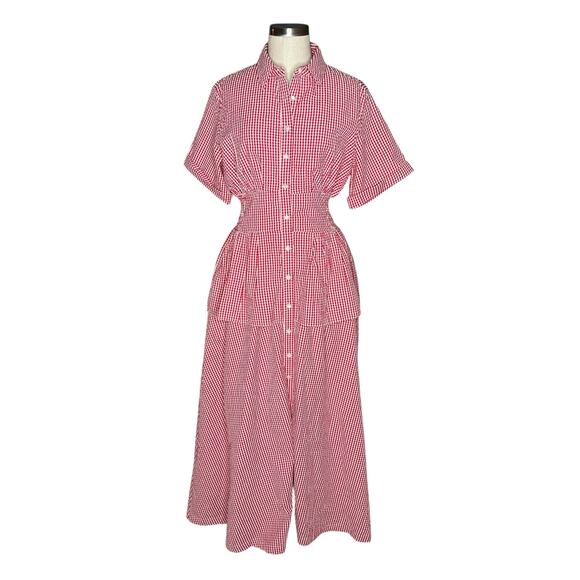 ROSIE ASSOULIN Boogie Woogie Bugle Boy Dress in Seersucker Gingham Women's 2 NWT - Picture 2 of 13